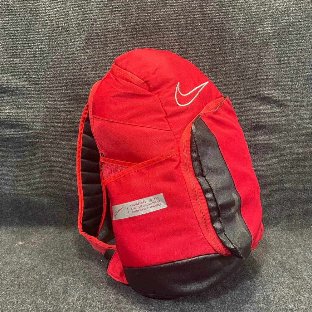 Nike Hoops BA6164-658 Elite Pro Basketball 32L Red/Black Max Air Straps Backpack